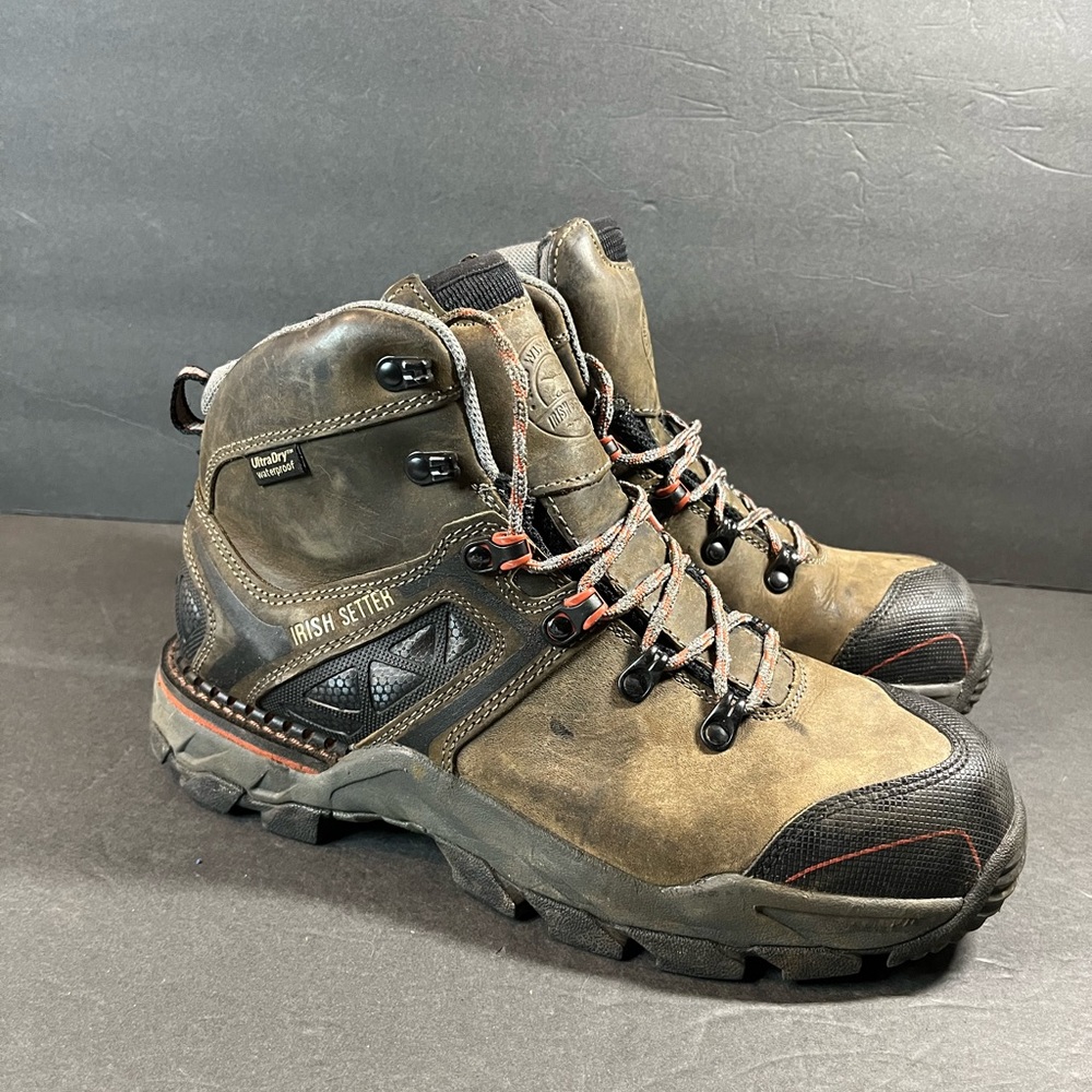 Red wing Irish setter steel toe work boots Wo’s sz 9.5
